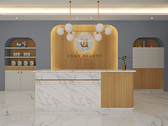 现代轻奢前台接待台