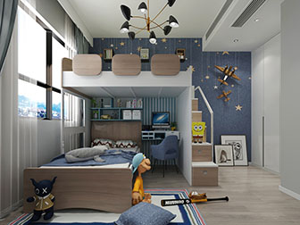 北欧儿童房上下床