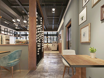 工业风书吧图书阅览室