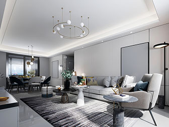 现代客厅餐厅