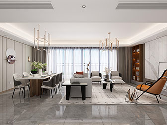 现代客厅餐厅