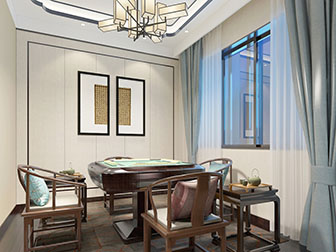 新中式麻将桌棋牌室