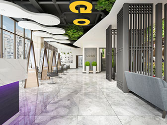 现代前台接待区