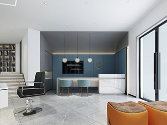 现代前台接待区