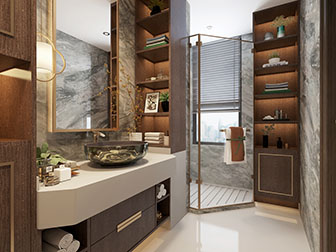 新中式卫生间卫浴间