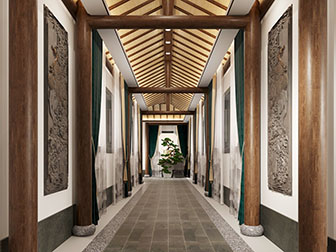 新中式过道走廊