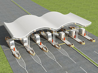 现代高速公路收费站