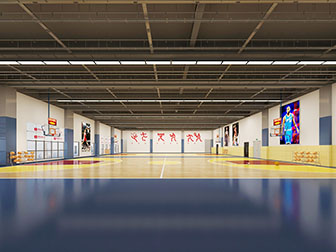 后现代篮球场体育馆