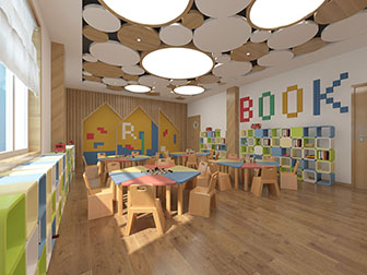 北欧幼儿园图书室教室