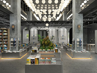 工业风书吧图书馆阅览室