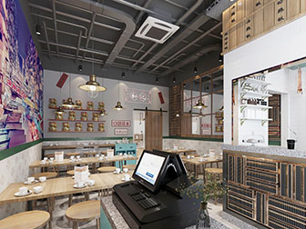 工业风饭店餐馆就餐区