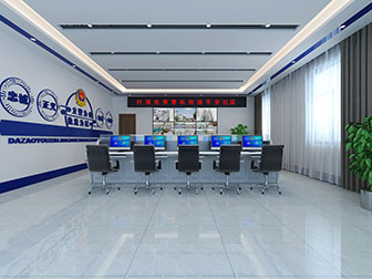 现代公安监控室