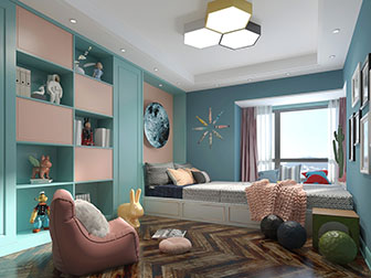 北欧儿童房榻榻米卧室