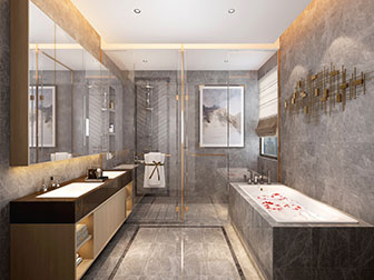 现代轻奢卫浴间卫生间