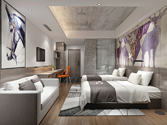 现代酒店客房套房