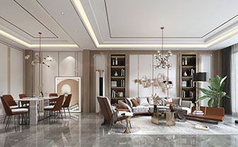 现代轻奢客厅餐厅