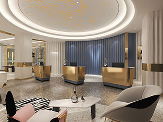 后现代前台接待区