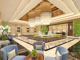 现代售楼处大厅沙盘