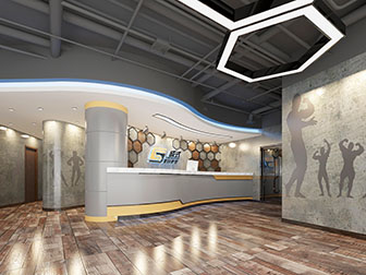 工业风大堂前台接待台