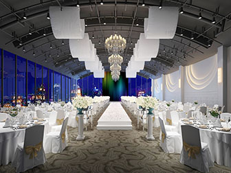 工业风酒店大堂婚庆就餐区