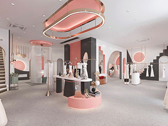 现代轻奢女装服装店