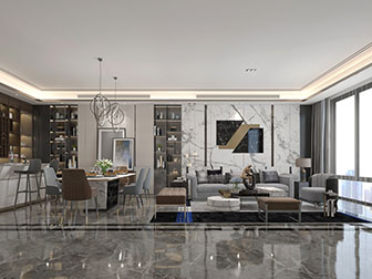 现代客厅餐厅