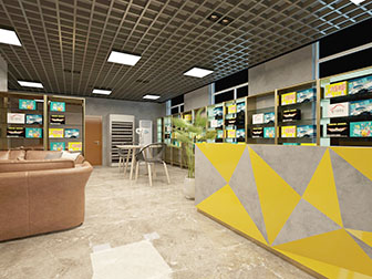 北欧汽车4s店接待区