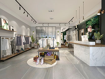 现代女装服装鞋帽店