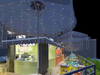 现代露天咖啡厅