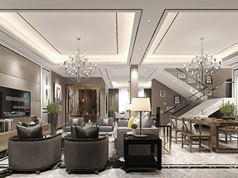 新中式客厅餐厅