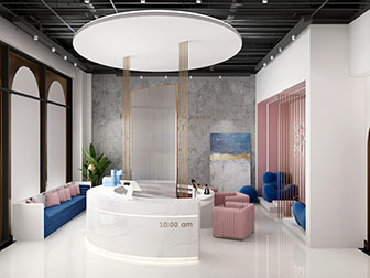 现代轻奢大厅前台接待区