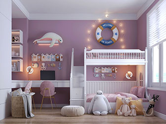 北欧儿童房上下床