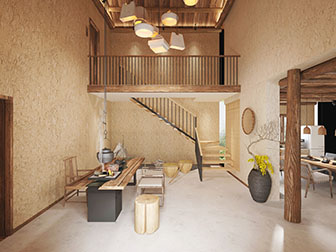 新中式民宿茶室