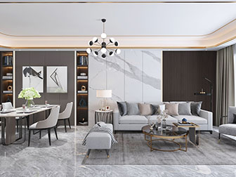 现代轻奢客厅餐厅