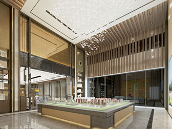 新中式售楼处沙盘