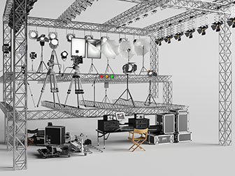 后现代摄影伞镭射灯音响