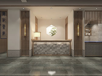 新中式前台接待台