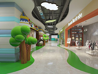 现代商场儿童服装店门头3d模型 现代商场儿童服装店门头