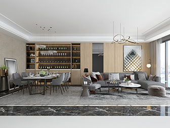 现代客厅餐厅