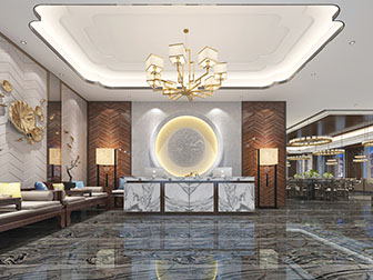 新中式大堂前台接待台