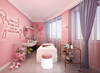 现代轻奢美容spa会所按摩床