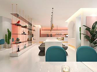 现代轻奢茶水间休息区