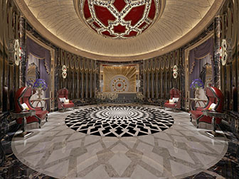 新古典会所接待前台大厅