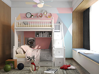 北欧儿童房上下床