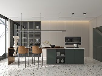 现代极简厨房餐厅