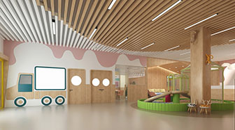 北欧幼儿园大堂接待区