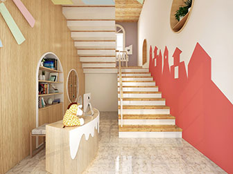 北欧幼儿园前台接待台