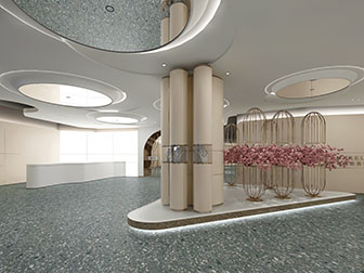 现代轻奢大堂前台接待台