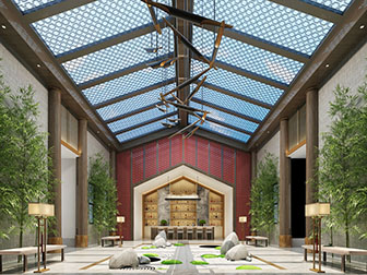 新中式售楼处大堂大厅
