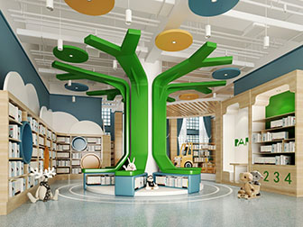 北欧幼儿园图书室